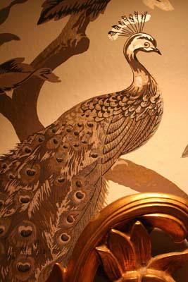 peacock wallpaper detail